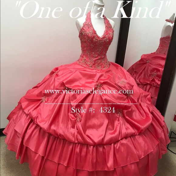 “One of a Kind” Halter Taffetta Ball Gown - Picture 1 of 7